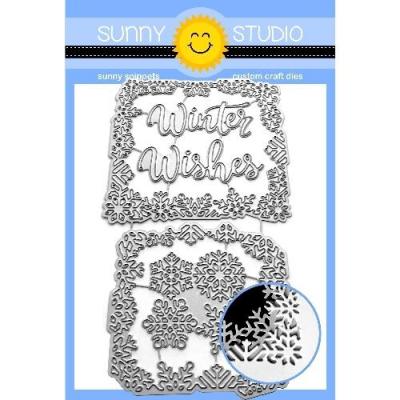 Sunny Studio Stanzschablonen - Layered Snowflake Frame